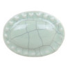 Zelená antik porcelánová úchytka s popraskáním Craez - 4*3 cm