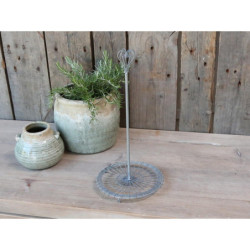 Zinkový kovový stojan na kuchyňské utěrky s ozdobou Fill - Ø 16*33 cm