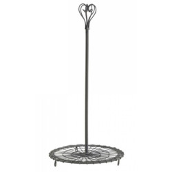 Zinkový kovový stojan na kuchyňské utěrky s ozdobou Fill - Ø 16*33 cm