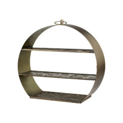 Bronzová antik kulatá polička Arles - Ø 46*13cm