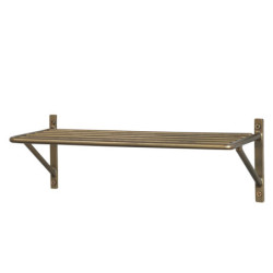 Bronzová antik nástěnná kovová polička Simon - 32*13*11cm