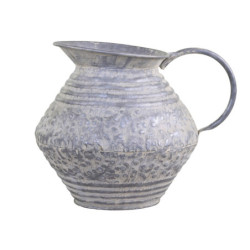 Zinkový antik plechový džbánek Juggy s patinou - Ø14*18 cm