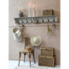 Přírodní dřevěná židle s ratanovým výpletem Old French chair - 45*40*88 cm