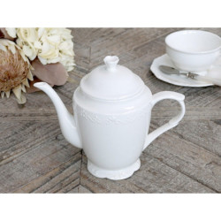 Porcelánová čajová konvice s krajkou Provence lace - 12*20 cm/ 0.9L