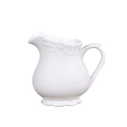 Porcelánový džbánek na mléko s krajkou Provence lace - 9cm / 0.2L