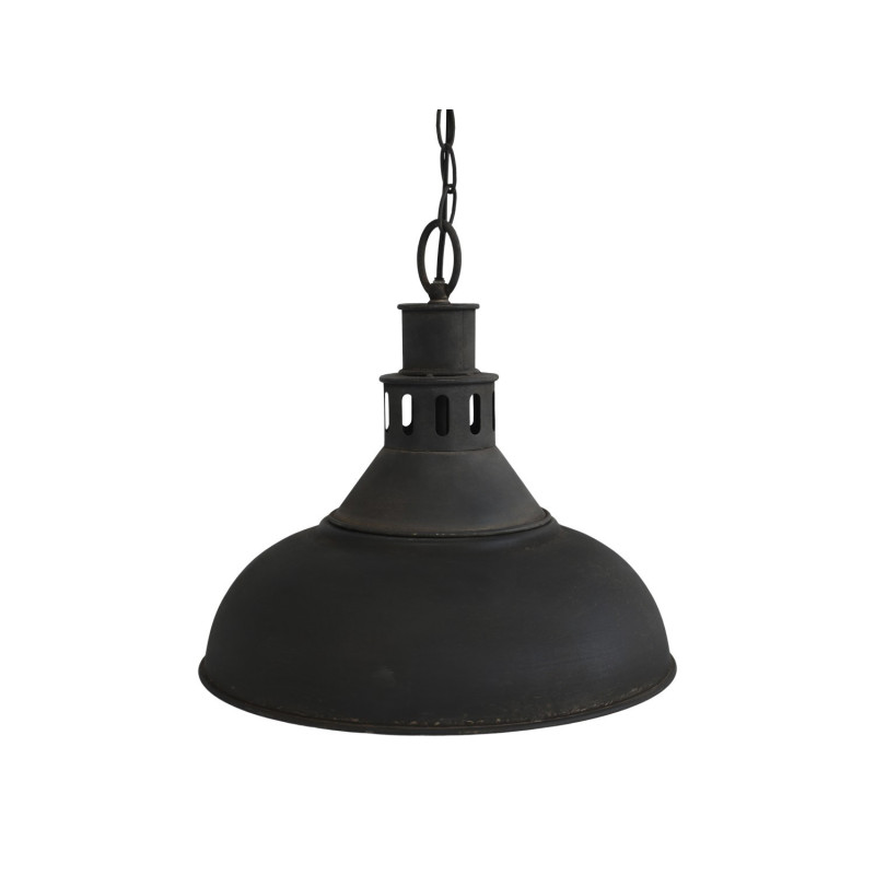 Černé antik kovové závěsné světlo Factory - Ø36*32cm