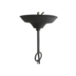 Černé antik kovové závěsné světlo Factory - Ø36*32cm