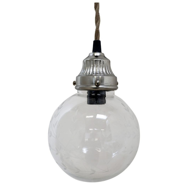Závěsné ručně vyrobené světlo se skleněnou koulí Sione - Ø 14cm/ E14 / 40W