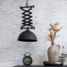 Industriální černé antik kovové závěsné světlo Factory - Ø 32*55-72 cm / E27