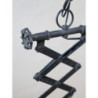 Industriální černé antik kovové závěsné světlo Factory - Ø 32*55-72 cm / E27