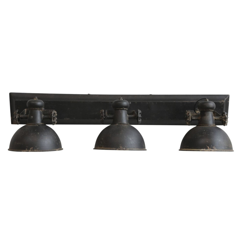 Industriální černé antik kovové nástěnné světlo Fact ceiling - 85*19*30cm / E14