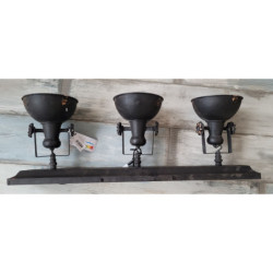 Industriální černé antik kovové nástěnné světlo Fact ceiling - 85*19*30cm / E14