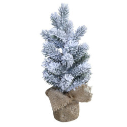 Zasněžený vánoční stromek jedle v jutě Fleur Fir Snow - 30cm