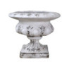 Krémový antik veliký květináč/ váza s patinou - Ø 56*48cm
