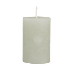 Zelená široká svíčka Macon Rustic verte - Ø 5*8cm