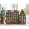 3ks mosazný antik kovový domek na svíčku Candle Houses - 12*12*27cm
