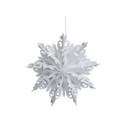 Krémová papírová hvězda Vintage Paper Star v dárkové krabičce - 54*23*54cm