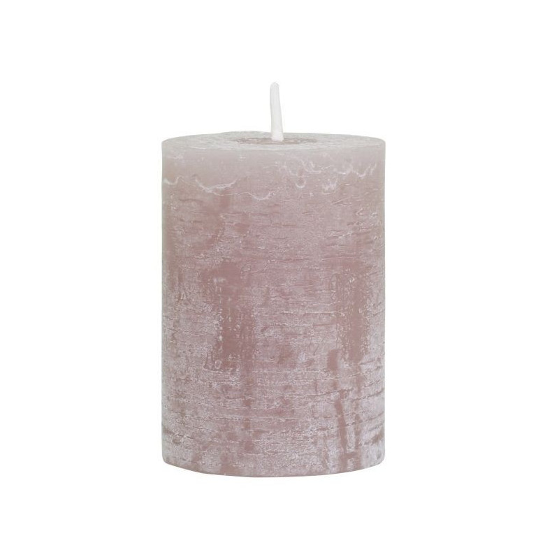 Taupe široká svíčka Macon Rustic taupe - Ø 7*10cm/ 40h