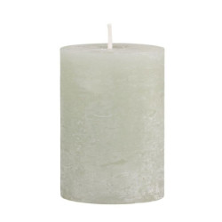 Zelená široká svíčka Macon Rustic verte - Ø 7*10cm/ 40h