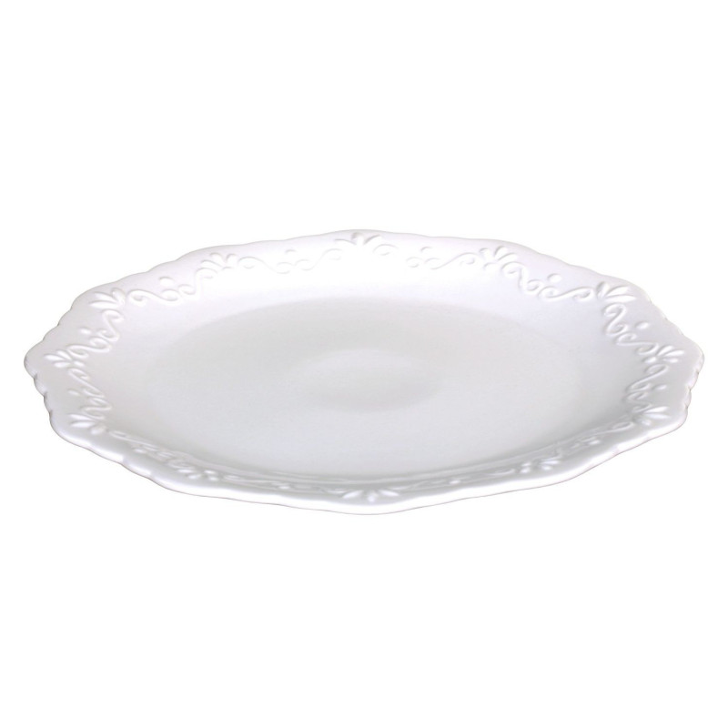 Porcelánový jídelní talíř s krajkou Provence lace - Ø 27cm