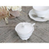 Porcelánová cukřenka se lžičkou a krajkou Provence lace - Ø10*9cm