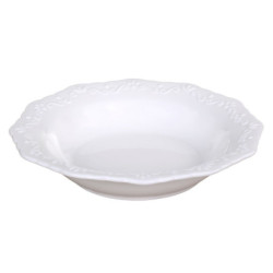 Porcelánový polévkový talíř s krajkou Provence lace - Ø 21cm / 0.25L