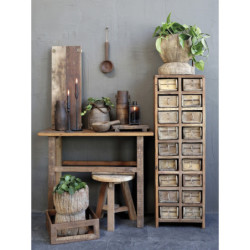 Retro dřěvěná komoda s 18ti boxy Grimaud Unique - 39*34*122cm