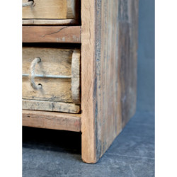 Retro dřěvěná komoda s 18ti boxy Grimaud Unique - 39*34*122cm