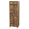 Retro dřěvěná komoda s 18ti boxy Grimaud Unique - 39*34*122cm