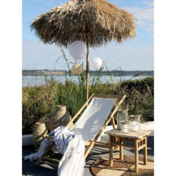 Bambusový slunečník se střechou z listů Parasol Bamboo Lyon - ∅ 160*240 cm