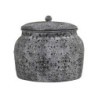 Zinková kovová vintage dóza Vire zinc s víkem - Ø15*13 cm