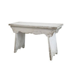 Bílá antik dřevěná stolička Old French - 80*38*48cm