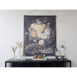 Nástěnná vintage mapa s květy Floral print II - 124*145 cm