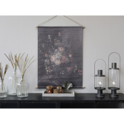 Nástěnná vintage mapa s květy Floral print III - 76*97cm