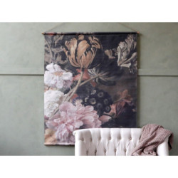 Nástěnná vintage mapa s květy Floral print V - 124*145cm