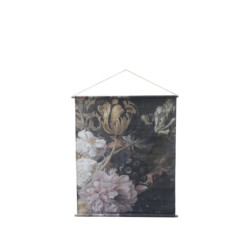 Nástěnná vintage mapa s květy Floral print V - 124*145cm