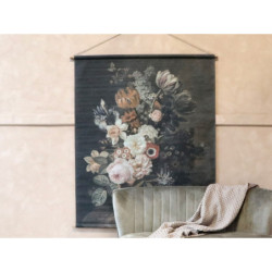 Nástěnná vintage mapa s květy Floral print VI - 124*145cm