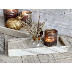 Latté mramorový podnos Morlaix marble - 30*14*4cm