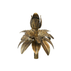 Bronzový antik svícen ve tvaru květu na láhev Floral - Ø 13*14cm