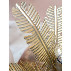 Bronzová antik stolní lampa s listy Leaves - 38*33*55 cm/ E27/ 40W