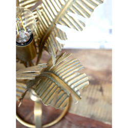 Bronzová antik stolní lampa s listy Leaves - 38*33*55 cm/ E27/ 40W