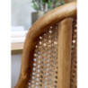 Antik dřevěná židle s výpletem a opěrkami na kolečkách Old French chair - 62*62*92 cm