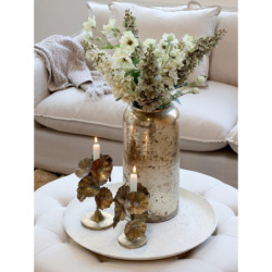Dekorace umělá zelená květina Delphinium green - 80 cm