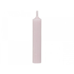 Růžová úzká krátká svíčka Short dinner rose - Ø 2 *11cm / 4.5h