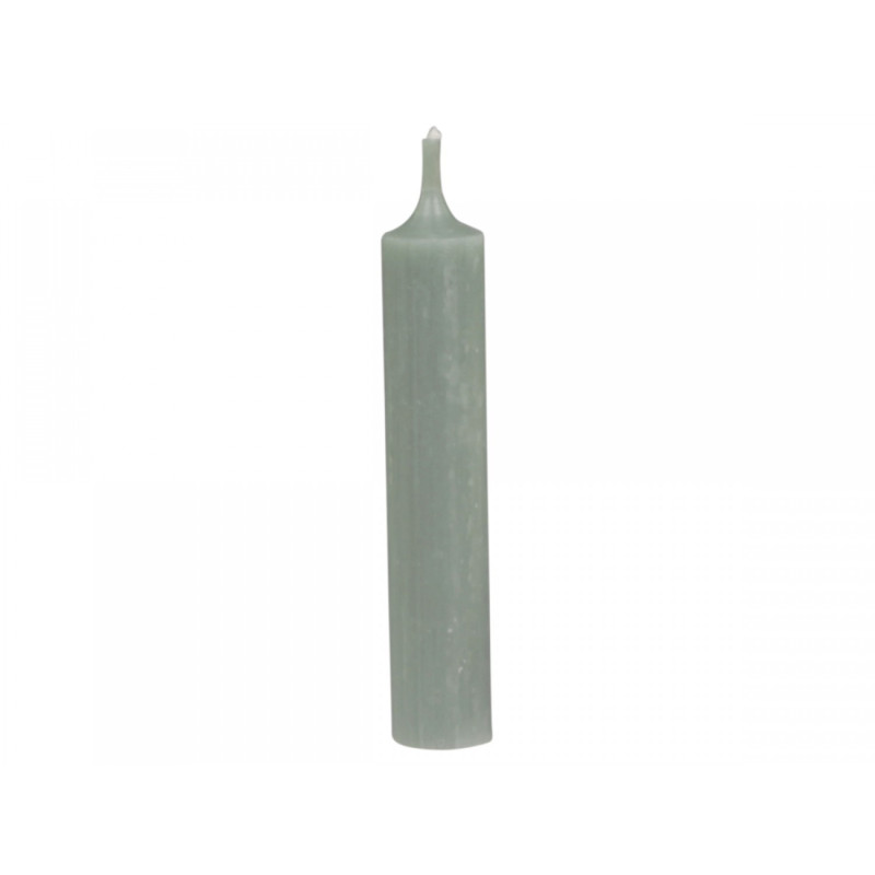 Zelená úzká krátká svíčka Short dinner verte - Ø 2 *11cm / 4.5h