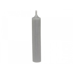 Šedá úzká krátká svíčka Short dinner grey - Ø 2 *11cm / 4.5h