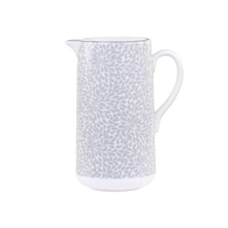Šedý porcelánový džbán s ornamenty Arés Grey - 15*9*20cm / 1100ml