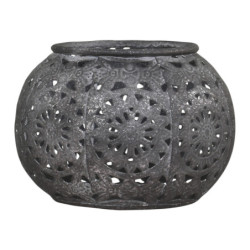Zinkový kovový vintage svícen Vire zinc - Ø 10*7 cm