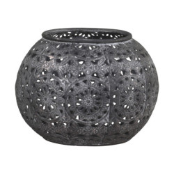 Zinkový kovový vintage svícen Vire zinc - Ø 11*9 cm