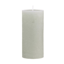 Zelená široká svíčka Macon Rustic verte - Ø 7*15cm/ 60h